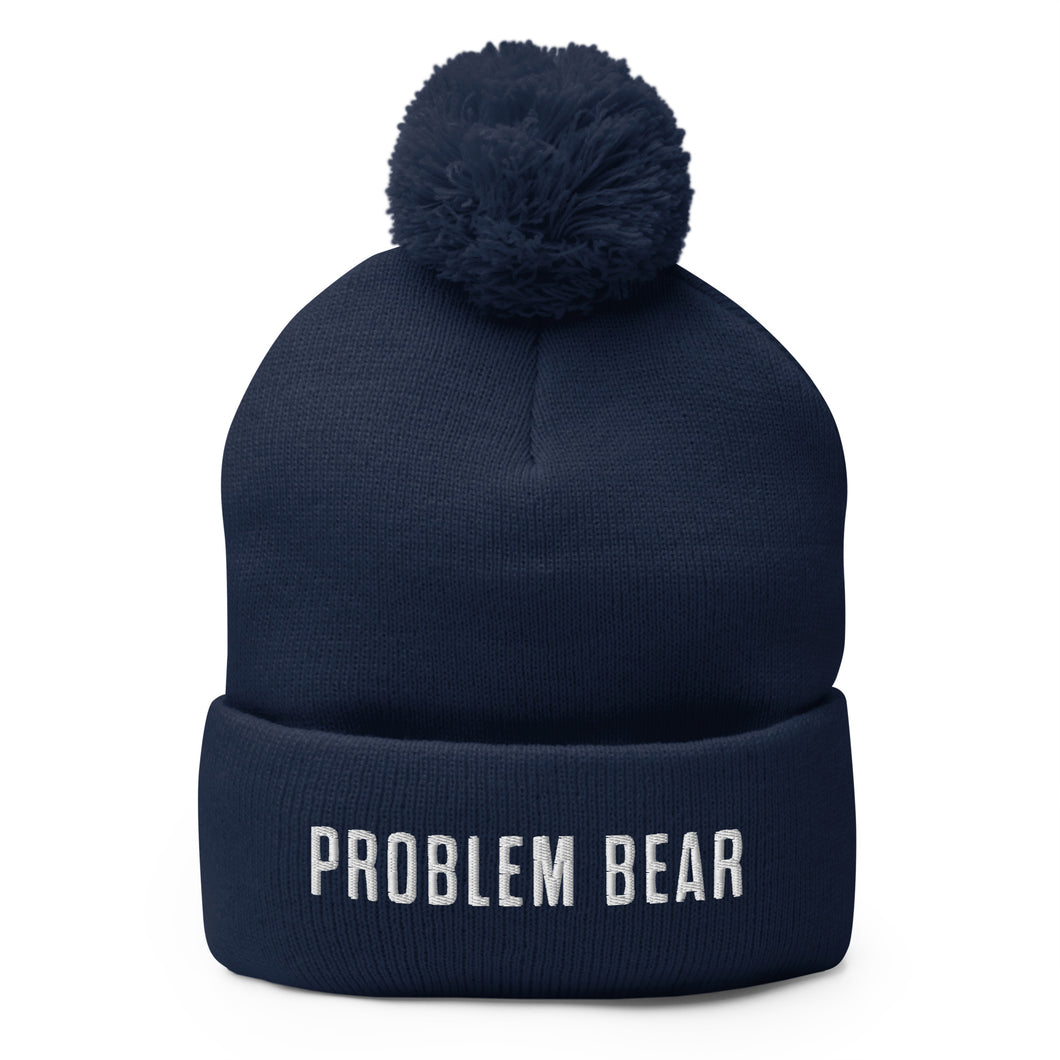 Pom-Pom Beanie (Navy)