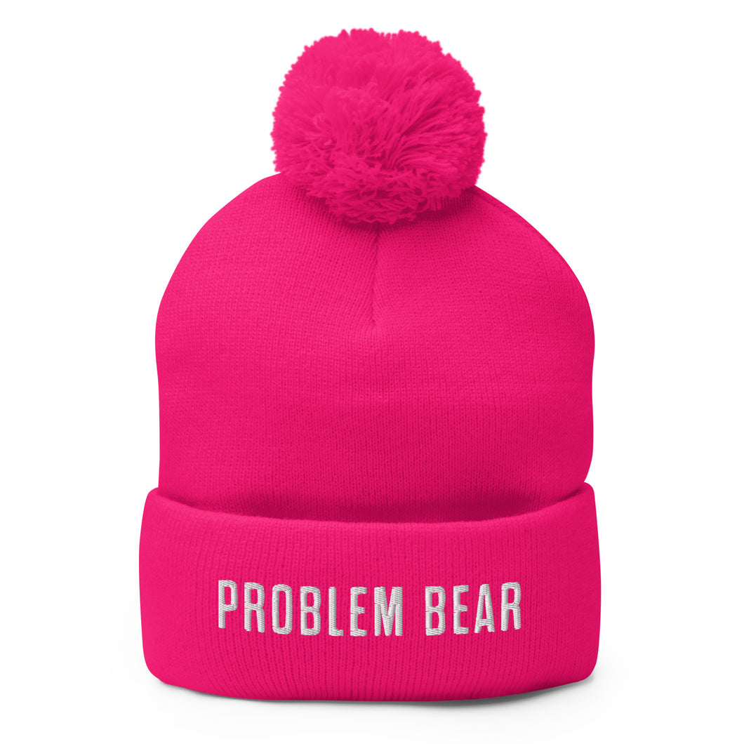 Pom-Pom Beanie (Hot Pink)